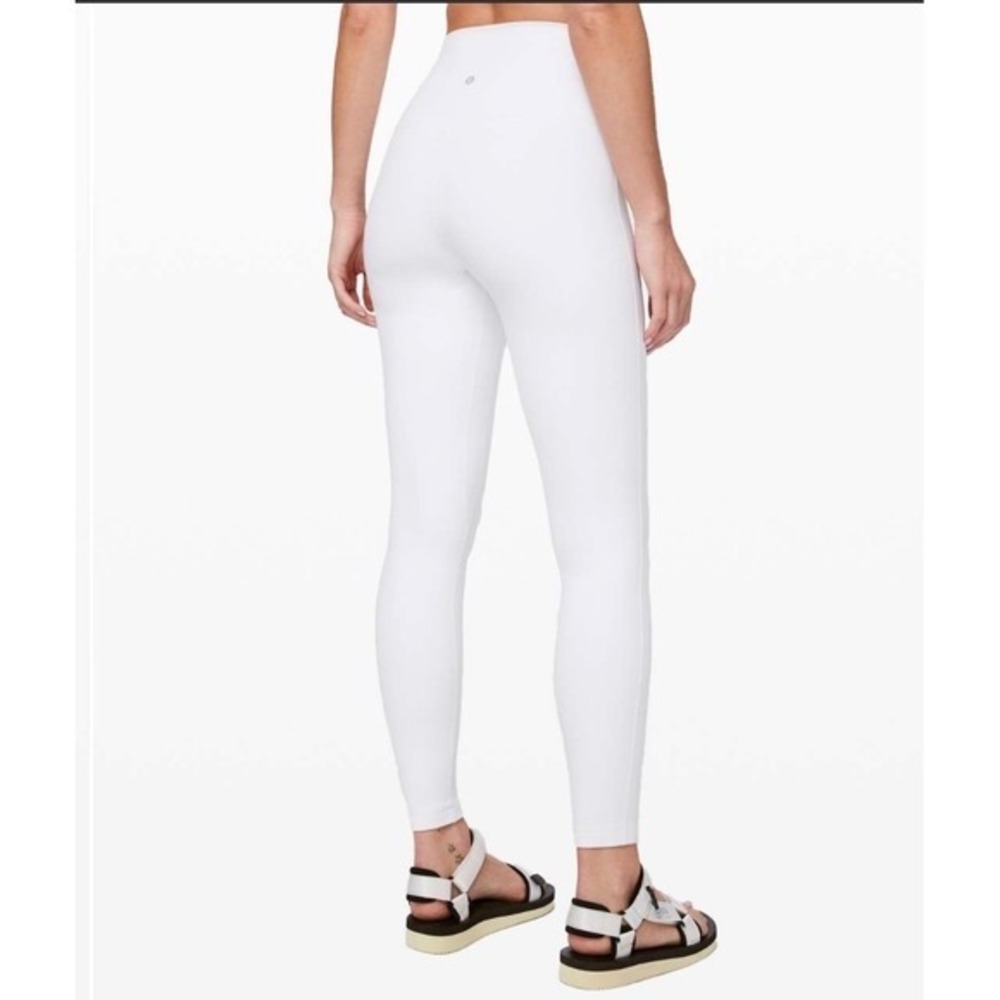 Lululemon White Size 6 Double Lined‎ Align 28" Tight - Picture 3 of 11